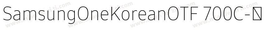 SamsungOneKoreanOTF 700C字体转换